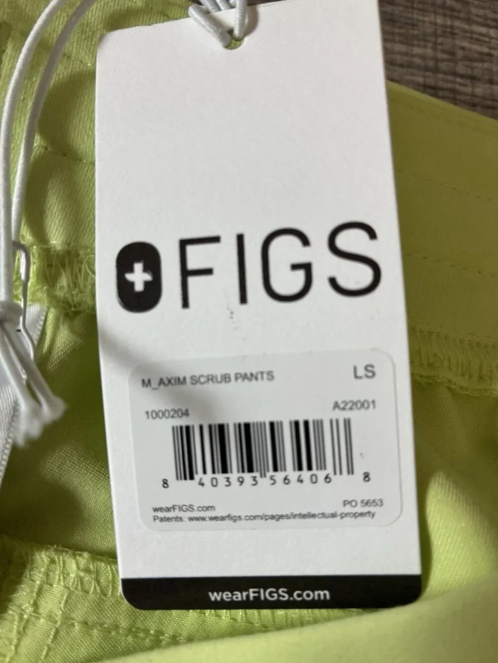 Figs Axim Cargo Scrub Pants In Celery Green Size LS 34” x 28”